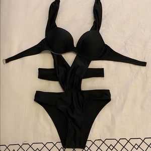 Black one piece Bathing suit
